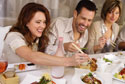 People eating together
