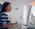 Woman with computer